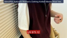 WinvyNee Autunmn Women's Clothing Knitted Merino Wool Vest Coats H... -- Best Deal 2026 | Shop Now!