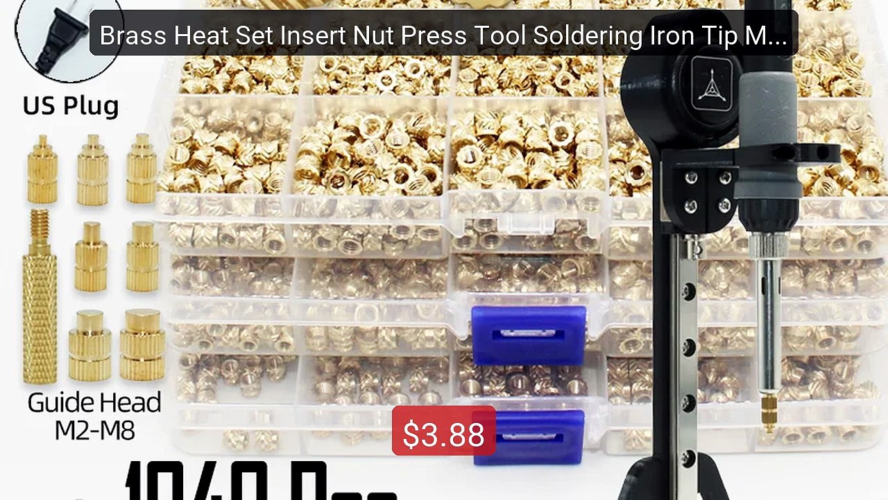 Brass Heat Set Insert Nut Press Tool Soldering Iron Tip M3 M4... -- Amazing Value 2026 | Must Have!