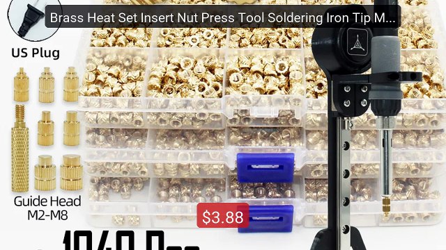 Brass Heat Set Insert Nut Press Tool Soldering Iron Tip M3 M4... Amazing Value 2026 | Must Have!