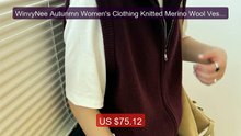 WinvyNee Autunmn Women's Clothing Knitted Merino Wool Vest Coats Ho... -- Top Rated 2026 | Buy Now!
