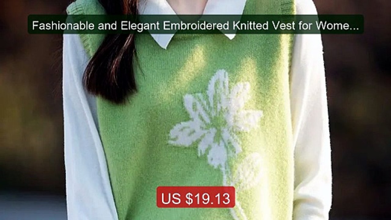 Fashionable and Elegant Embroidered Knitted Vest for Women in ... -- Best Buy 2026 | Great Quality!