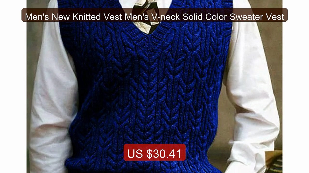 Men's New Knitted Vest Men's V-neck Solid Color Sweater Vest -- Top Rated 2026 | Buy Now!