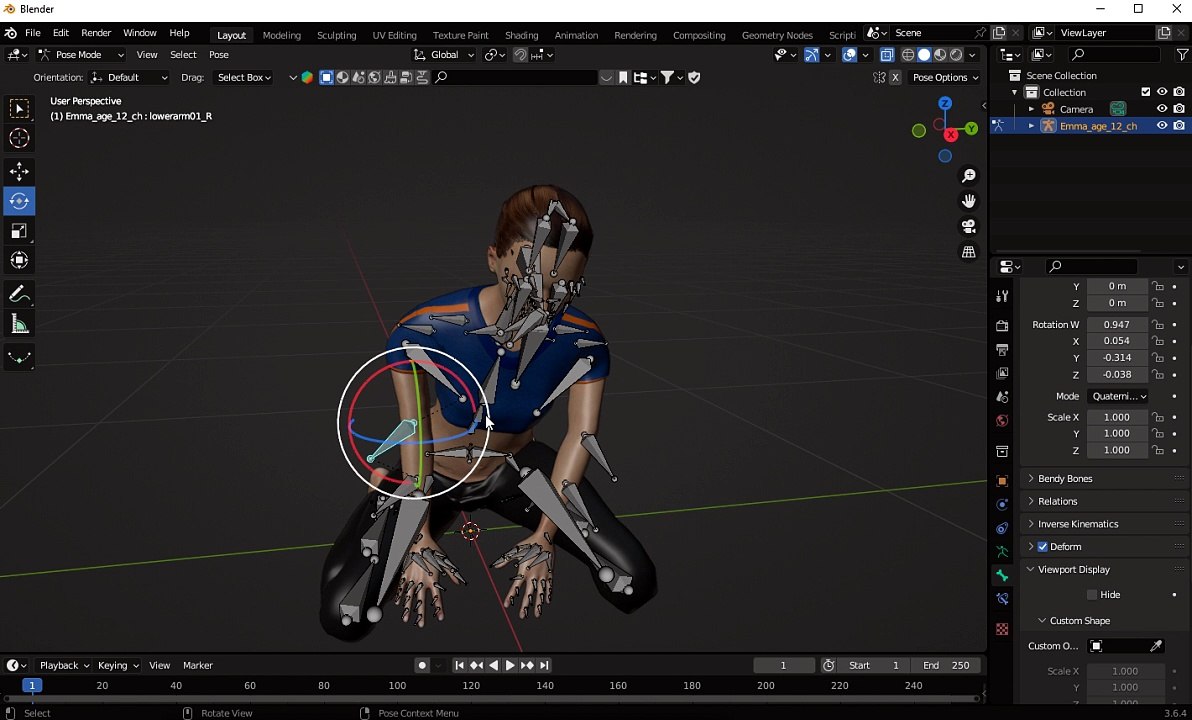 emma age 12 yoga mat safe level 3d generat in blender 3 or 4