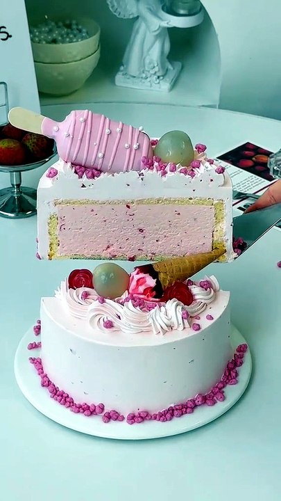 ​Most Satisfying Pink Popsicle & Ice Cream Cake Art 🍧🍦