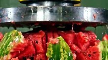 Hydraulic Press vs Watermelon 🍉 | #Satisfying Crush #ASMR
