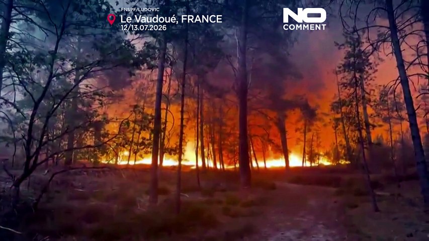 Major wildfire rages south of Paris during heatwave