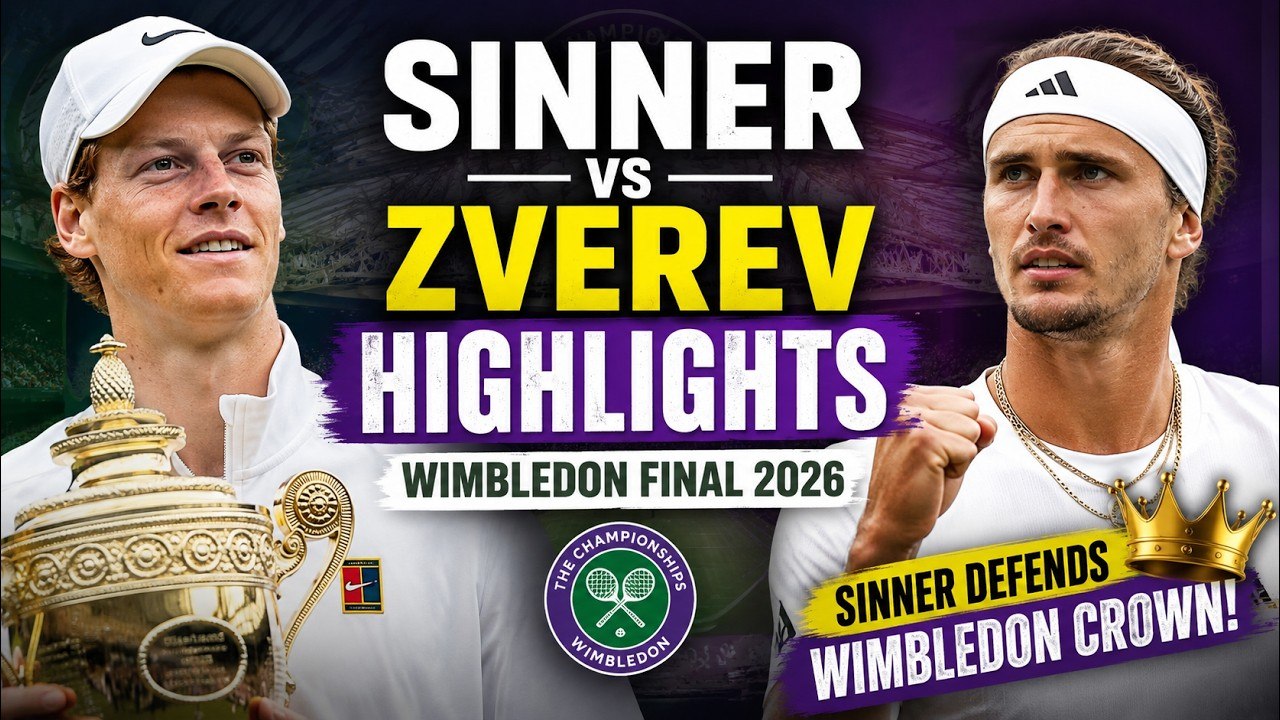 Sinner vs Zverev Highlights: Sinner Creates Wimbledon History! Stuns Zverev in Epic Final