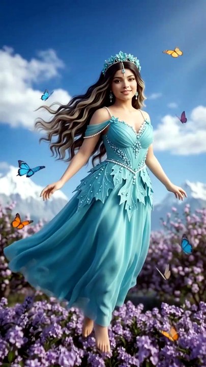 Transforming into a beautiful fairy.