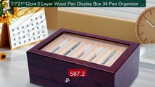 31*21*12cm 3 Layer Wood Pen Display Box 34 Pen Organizer Box P... -- Hot Deal 2026 | Limited Offer!