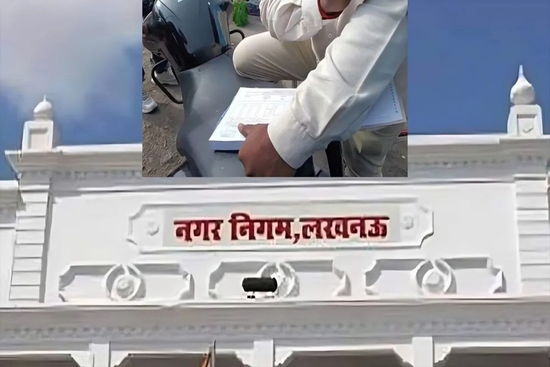 लखनऊ में अतिक्रमणकारियों पर नगर निगम का प्रहार, सड़क से हटे ठेले, ताबड़तोड़ कटे चालान