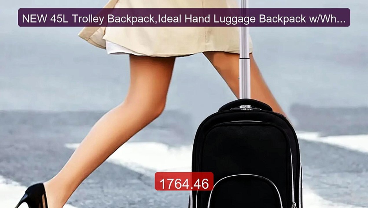 NEW 45L Trolley Backpack,Ideal Hand Luggage Backpack w/Wheels, Comb... -- Top Rated 2026 | Buy Now!