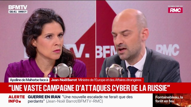 Jean-Noël Barrot annonce convoquer l'ambassadeur de Russie en France dans les prochains jours face à une vaste campagne cyber russe