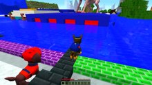 PAW PATROL MIGHTY PUP VS  MONSTRUO TALASOFOBIA EN MINECRAFT 😱