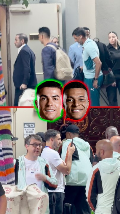 Las diferencias en las llegadas de Cristiano Ronaldo y Mbappé al Hotel Adolphus de Dallas antes de enfrentarse a España