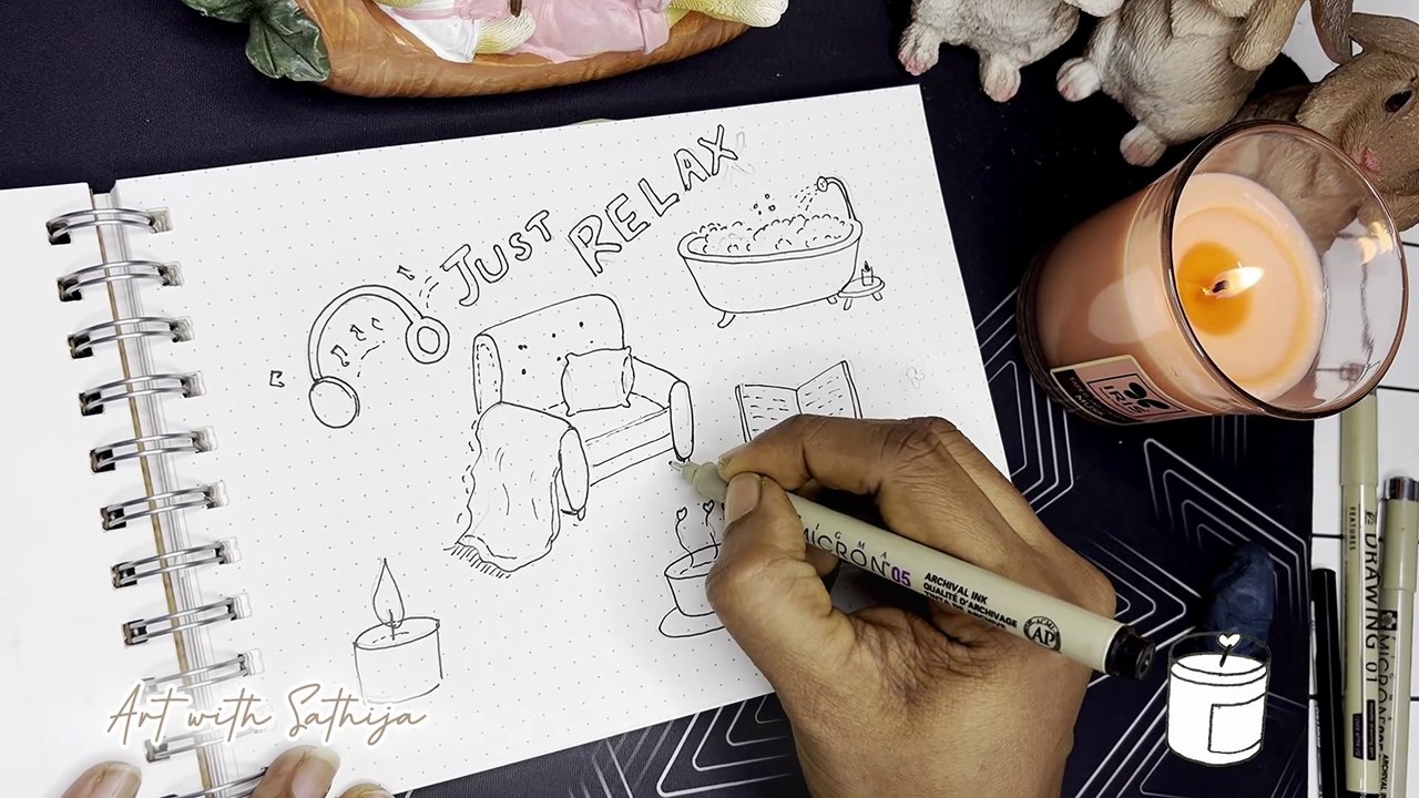 Mind Relaxing Pictures Drawing | Easy Doodle Art for Stress Relief | Calm & Satisfying Drawing