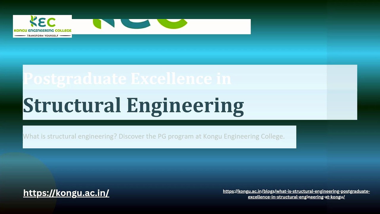 What is Structural Engineering PG at Kongu