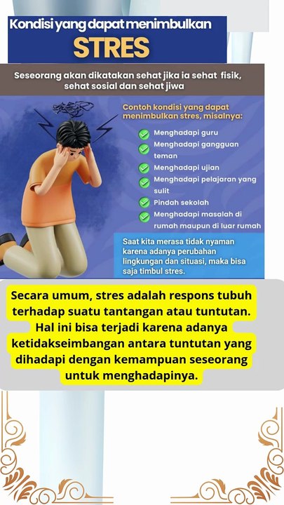 Kondisi yang dapat menimbulkan stress #kesahatan