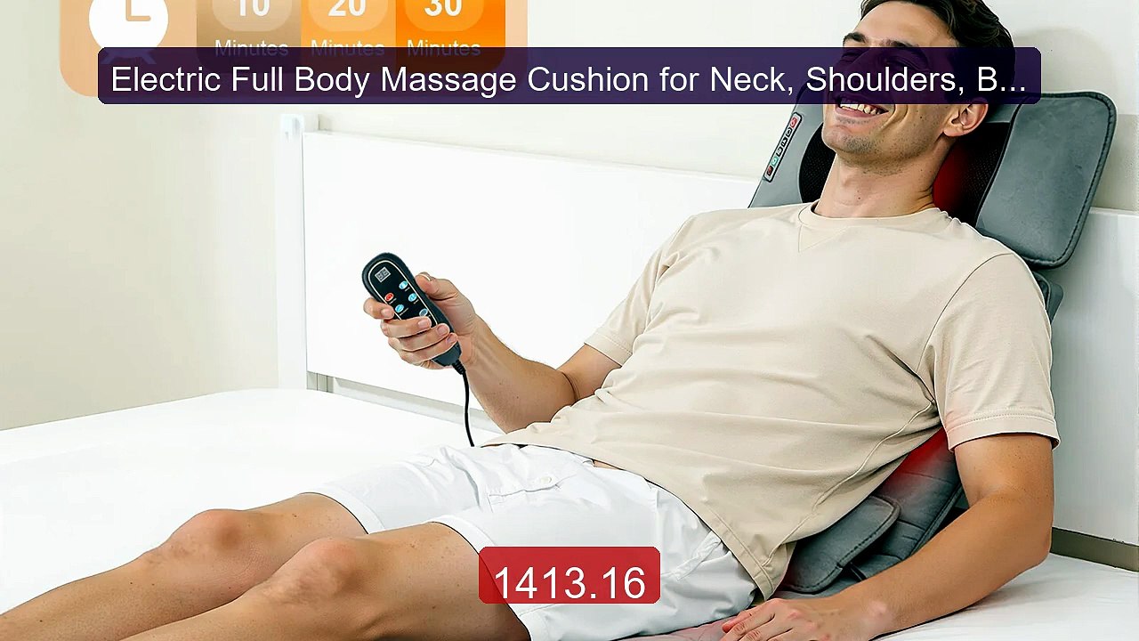Electric Full Body Massage Cushion for Neck, Shoulders, Back, Waist... -- Top Rated 2026 | Buy Now!