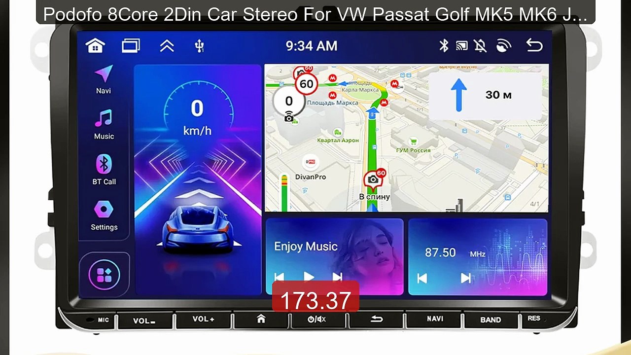 Podofo 8Core 2Din Car Stereo For VW Passat Golf MK5 MK6 Jetta ... -- Hot Deal 2026 | Limited Offer!
