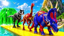 Bat Man TRex and iron man superman Dinosaur Color Pack with Brachiosauru in Jurassic World Evolution thumnail