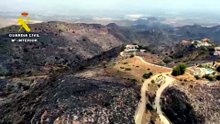 Así se ve desde el aire la devastación del incendio en Los Gallardos (Almería)