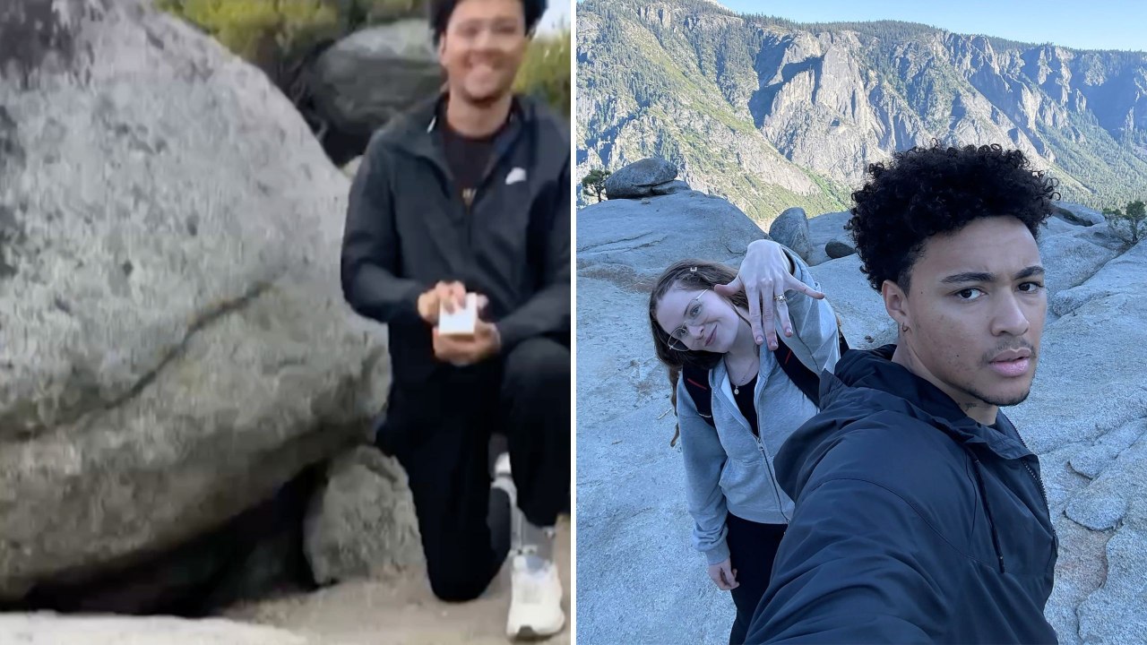 Woman Recording Panned Video Of Yosemite Turns To Surprise Proposal | Happily TV