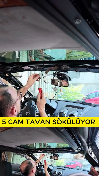 5 Sunroof Cam Tavan Döşeme Değişimi Kumaş Sıkışmış Sünger Erimiş 50 Yıllık Bülent Usta Telefon 🢃