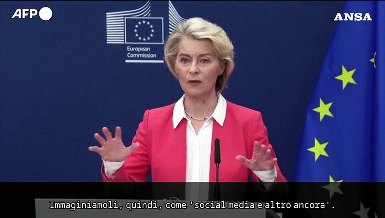 Von der Leyen: "Serve un'età minima per l'accesso ai social"