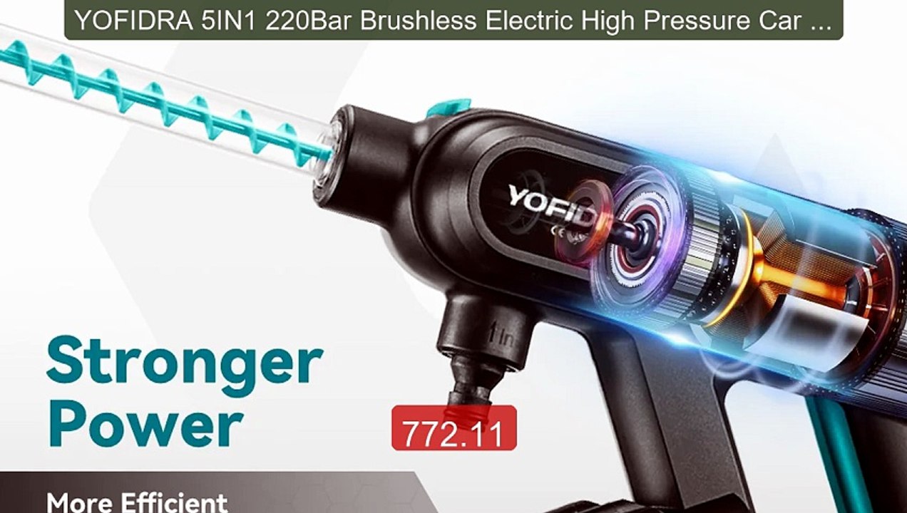 YOFIDRA 5IN1 220Bar Brushless Electric High Pressure Car Wa... -- Top Pick 2026 | Unbeatable Price!