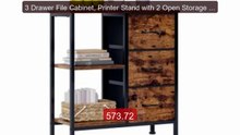 3 Drawer File Cabinet, Printer Stand with 2 Open Storage Sh... -- Top Pick 2026 | Unbeatable Price!