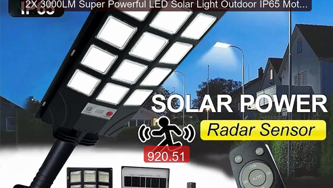 2X 3000LM Super Powerful LED Solar Light Outdoor IP65 Motio... -- Top Pick 2026 | Unbeatable Price!