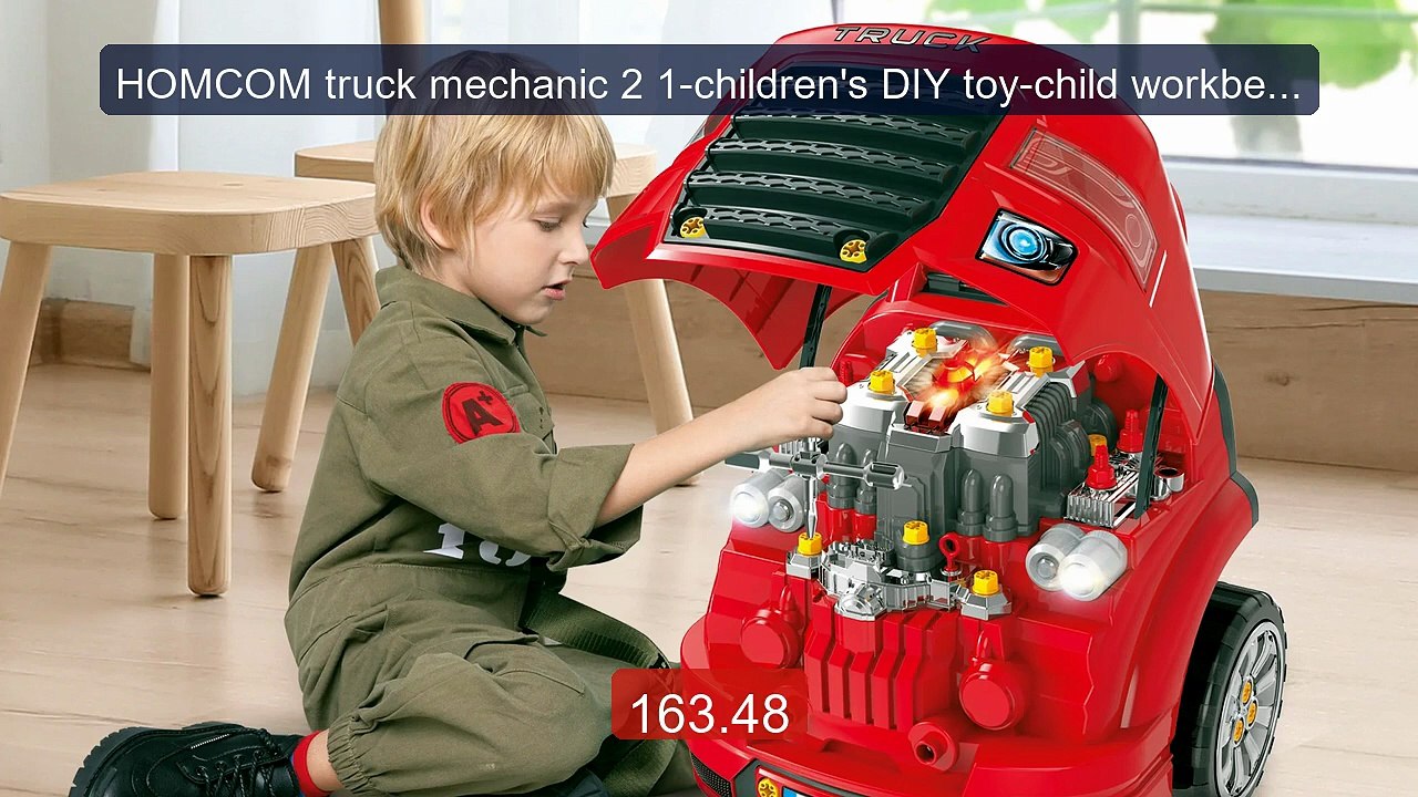 HOMCOM truck mechanic 2 1-children's DIY toy-child workbenc... -- Top Pick 2026 | Unbeatable Price!