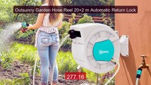 Outsunny Garden Hose Reel 20+2 m Automatic Return Lock -- Hot Deal 2026 | Limited Offer!