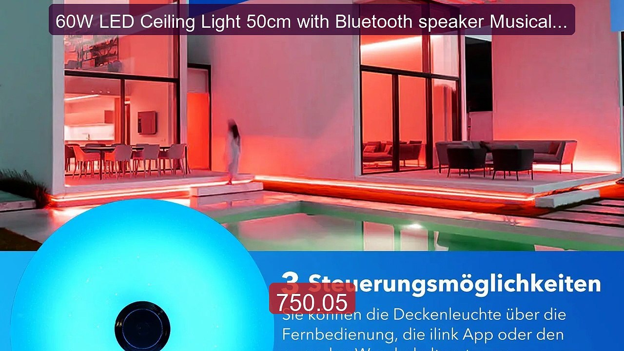 60W LED Ceiling Light 50cm with Bluetooth speaker Musical Rhythm B... -- Best Deal 2026 | Shop Now!