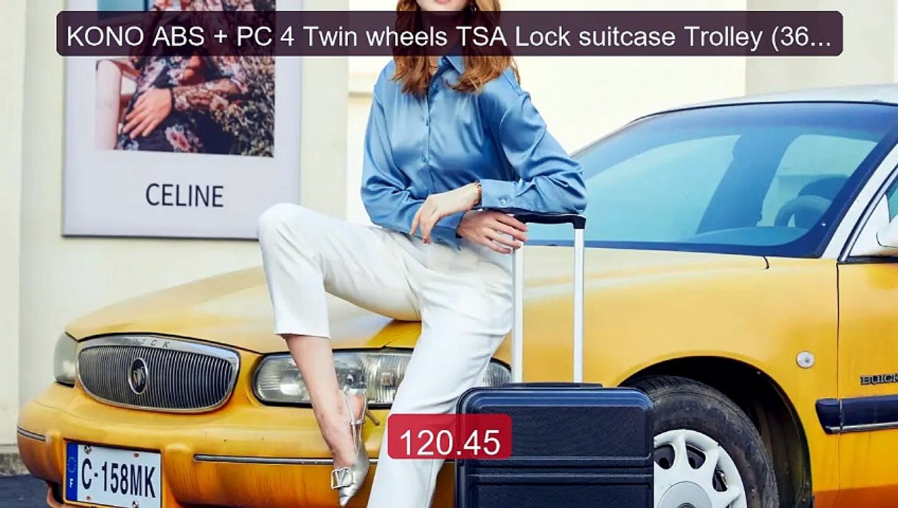 KONO ABS + PC 4 Twin wheels TSA Lock suitcase Trolley (36L-14... -- Amazing Value 2026 | Must Have!