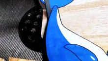 ​Crispy Wood Cutting ASMR: Carving Cute Blue & White Dolphin Art 🎧 | Top G7 ASMR