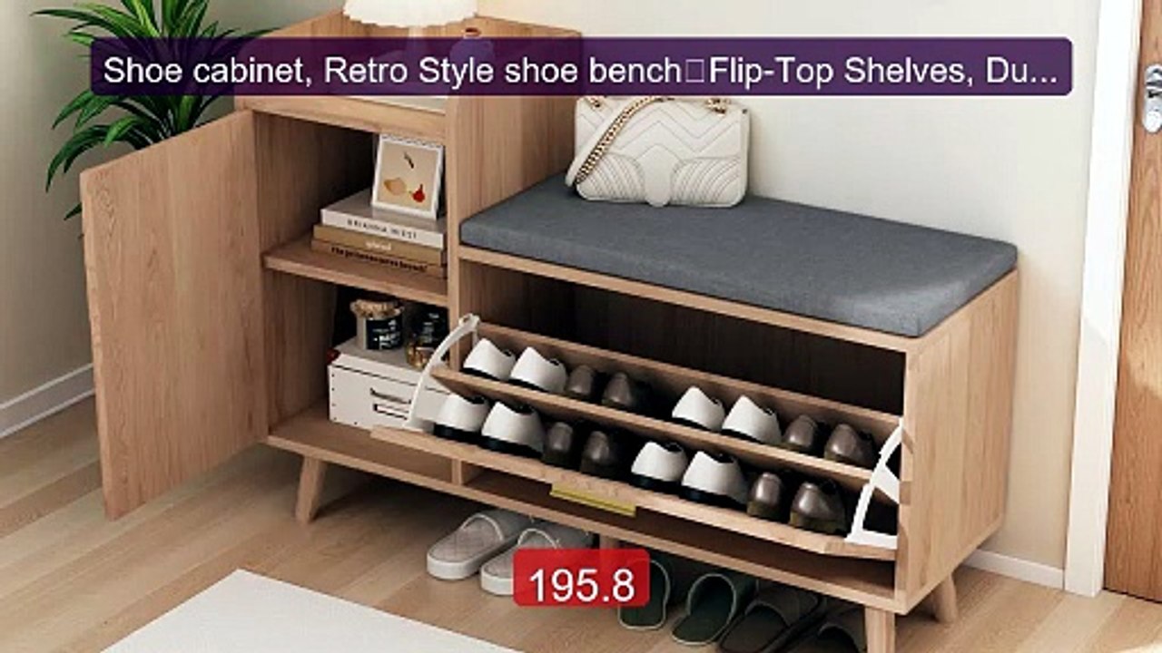 Shoe cabinet, Retro Style shoe bench，Flip-Top Shelves, Dustpr... -- Amazing Value 2026 | Must Have!