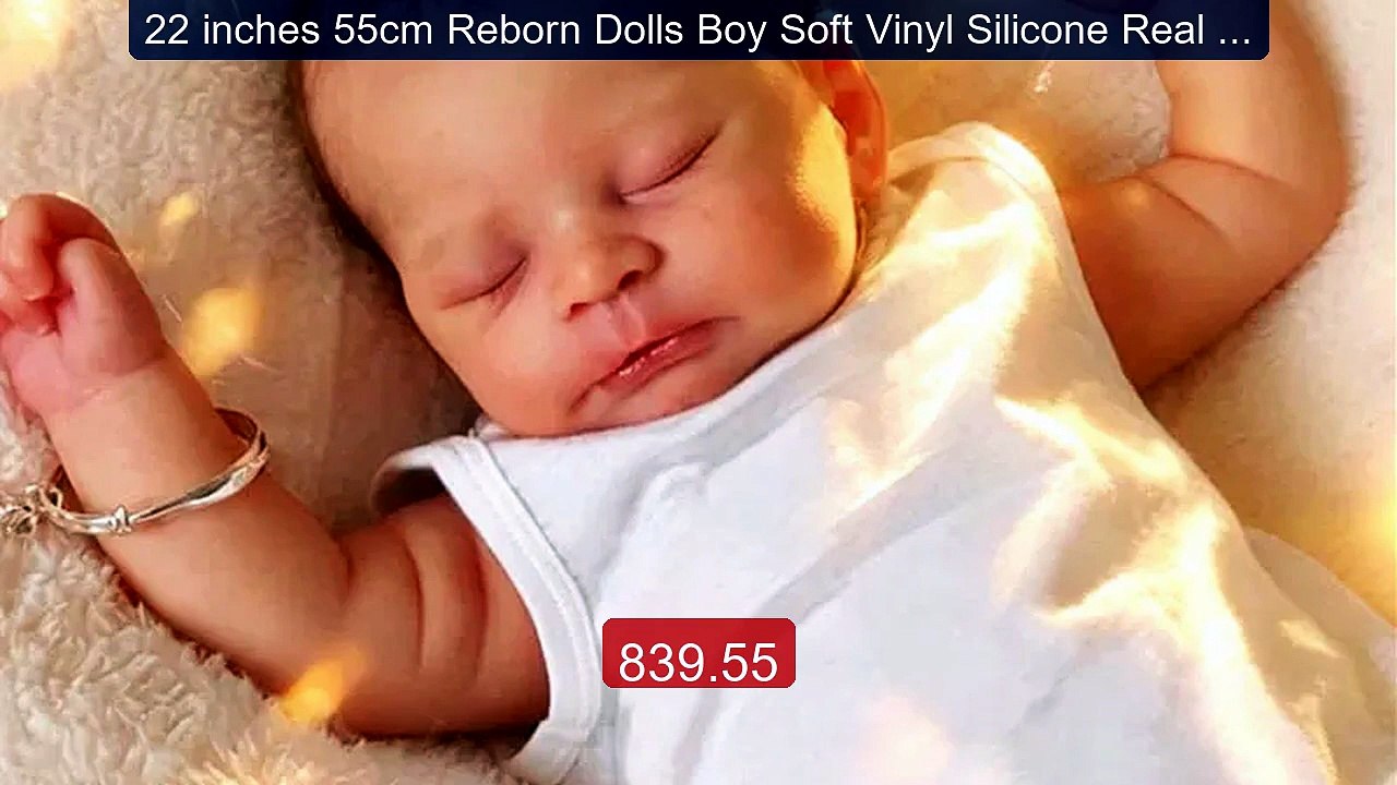22 inches 55cm Reborn Dolls Boy Soft Vinyl Silicone Real Life Baby... -- Best Deal 2026 | Shop Now!