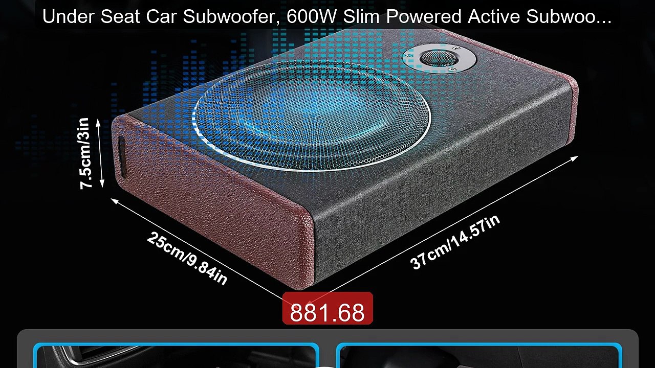 Under Seat Car Subwoofer, 600W Slim Powered Active Subwoofer, ... -- Hot Deal 2026 | Limited Offer!