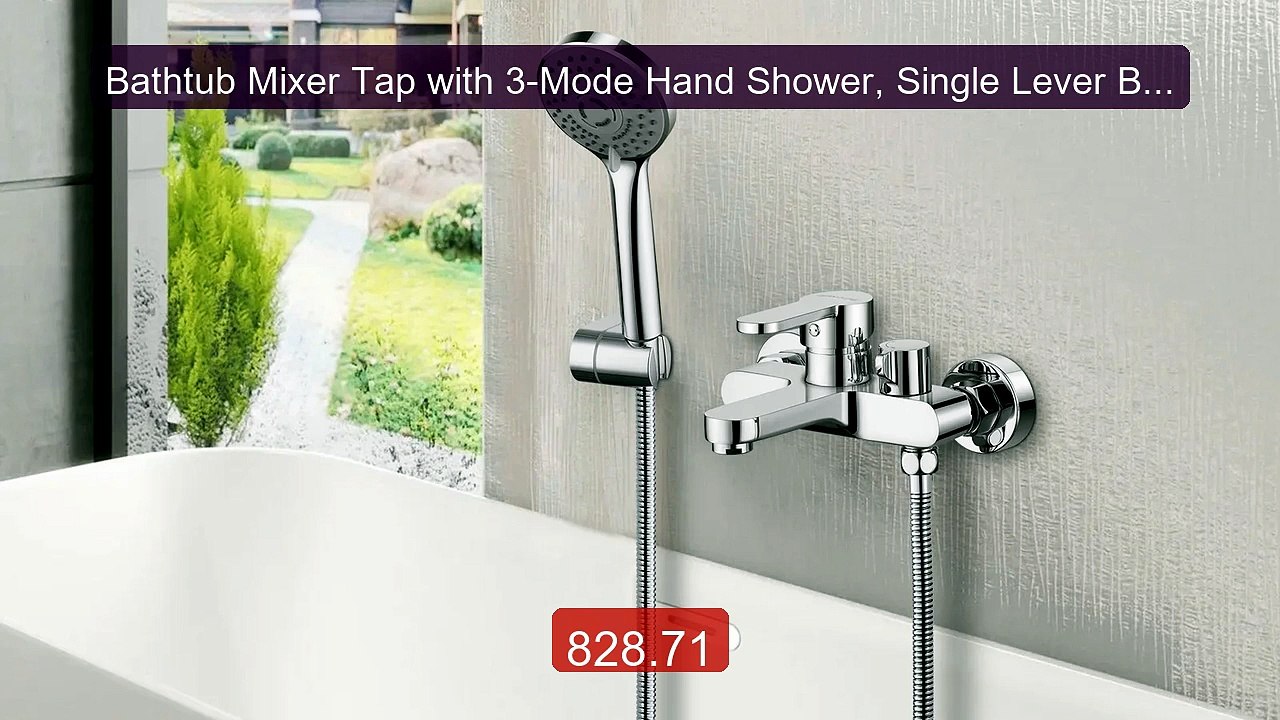 Bathtub Mixer Tap with 3-Mode Hand Shower, Single Lever Bath Fauce... -- Best Deal 2026 | Shop Now!