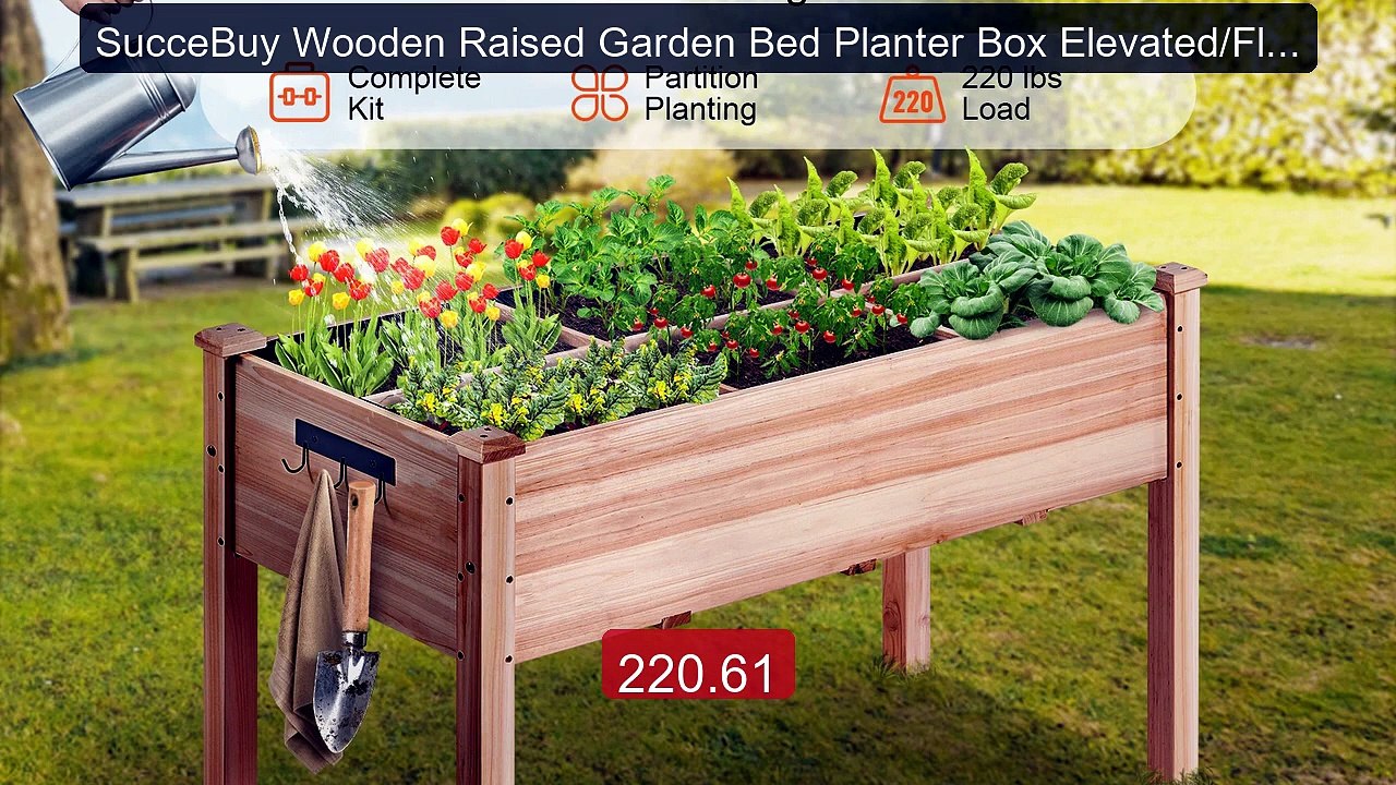 SucceBuy Wooden Raised Garden Bed Planter Box Elevated/Floor w... -- Hot Deal 2026 | Limited Offer!