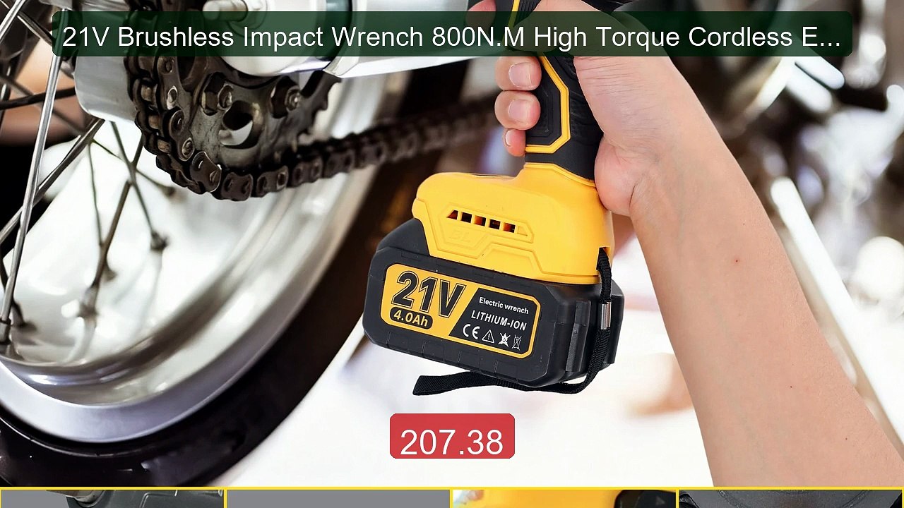 21V Brushless Impact Wrench 800N.M High Torque Cordless Ele... -- Top Pick 2026 | Unbeatable Price!