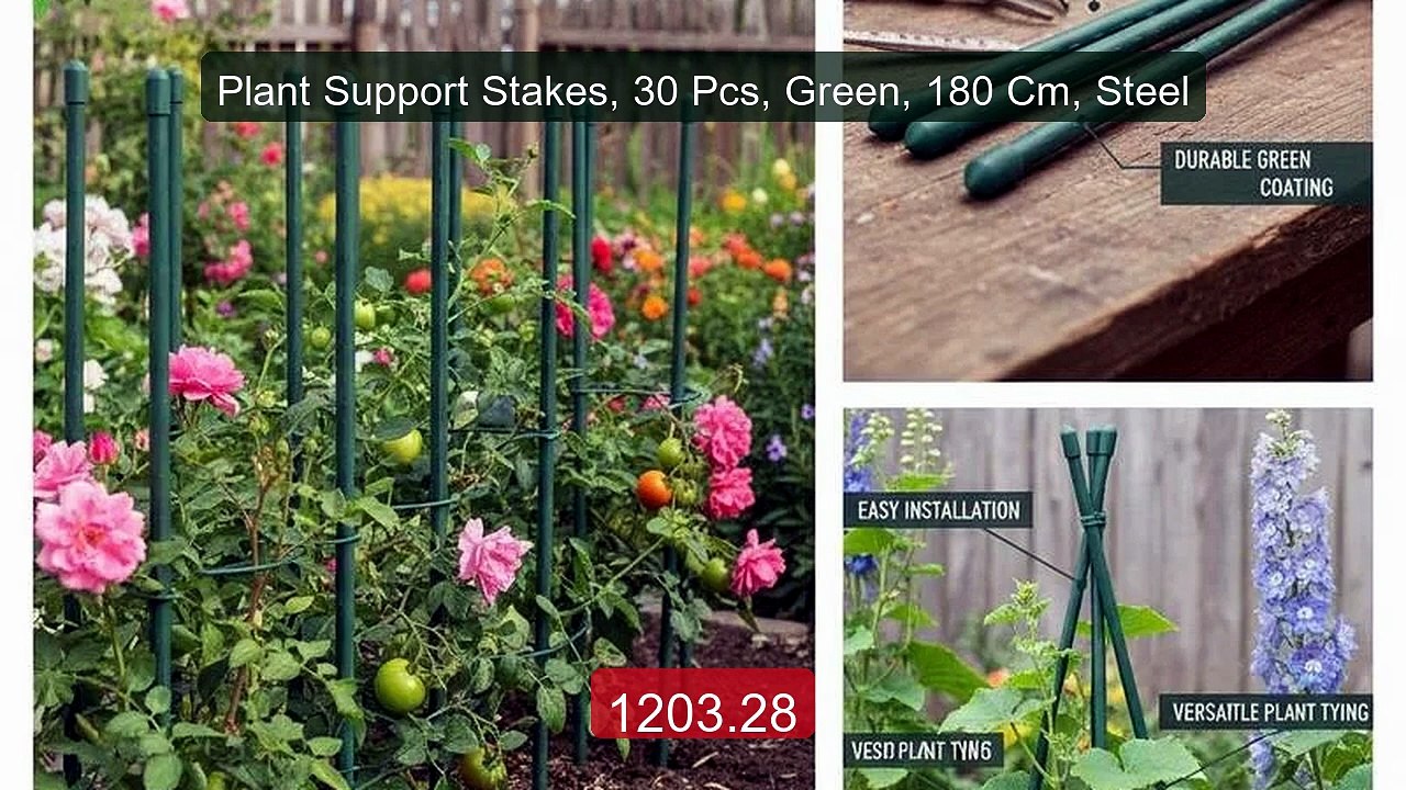 Plant Support Stakes, 30 Pcs, Green, 180 Cm, Steel -- Top Rated 2026 | Buy Now!