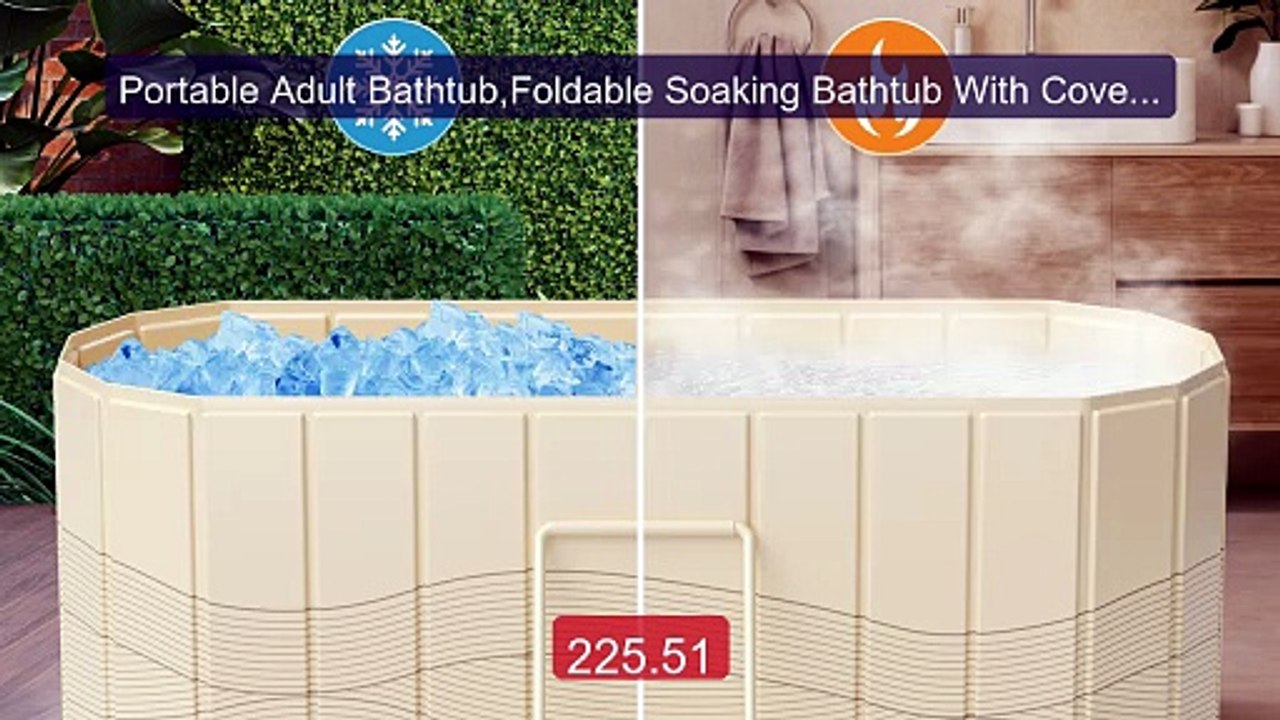Portable Adult Bathtub,Foldable Soaking Bathtub With Cover,No ... -- Hot Deal 2026 | Limited Offer!