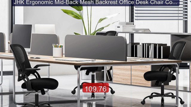JHK Ergonomic Mid-Back Mesh Backrest Office Desk Chair Compute... Best Buy 2026 | Great Quality!