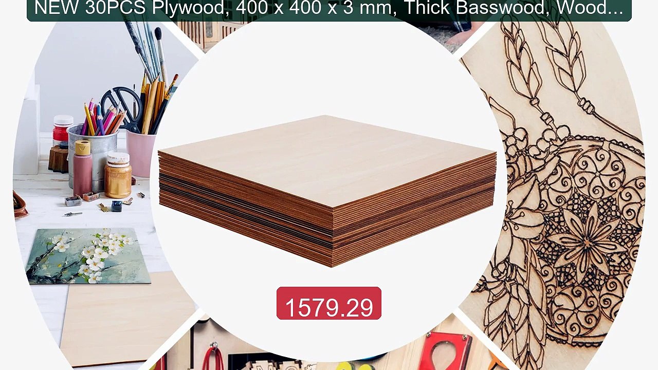 NEW 30PCS Plywood, 400 x 400 x 3 mm, Thick Basswood, Wood Plaque f... -- Best Deal 2026 | Shop Now!