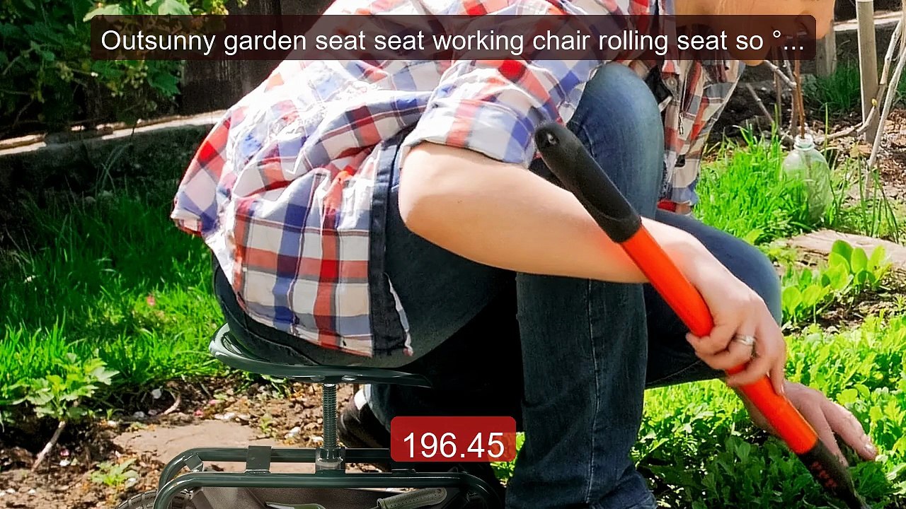 Outsunny garden seat seat working chair rolling seat so ° and heig... -- Best Deal 2026 | Shop Now!