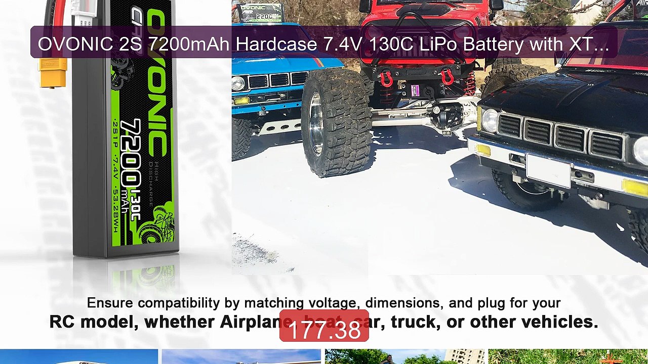 OVONIC 2S 7200mAh Hardcase 7.4V 130C LiPo Battery with XT60... -- Top Pick 2026 | Unbeatable Price!