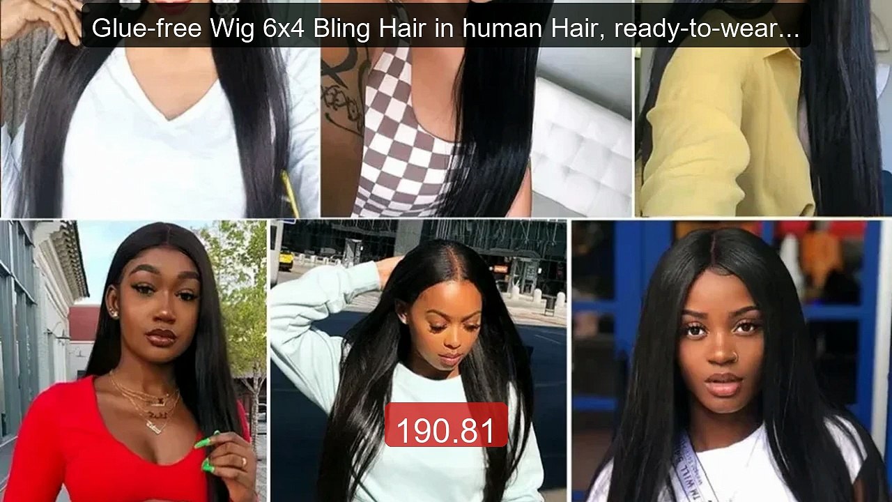 Glue-free Wig 6x4 Bling Hair in human Hair, ready-to-wear for ... -- Best Buy 2026 | Great Quality!