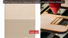 30Pcs Plywood 3mm Basswood Sheets Unfinished Wood Sheet for Laser C... -- Top Rated 2026 | Buy Now!